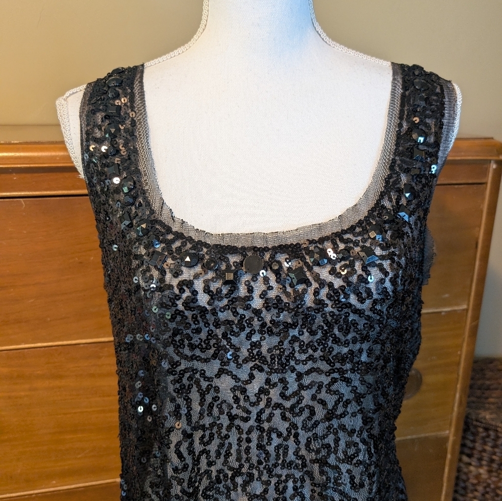 Sheer Black Lace Sequin Plus Lingerie - Picture 3 of 10